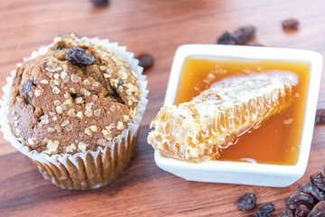 Honey raisin bran muffins