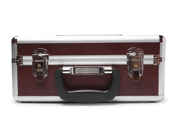 Wooden padded aluminum briefcase