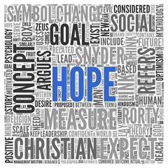Obraz premium HOPE Concept Word Tag Cloud Design