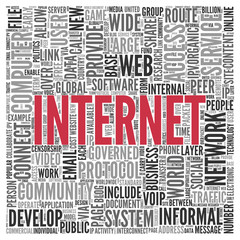 INTERNET Concept Word Tag Cloud Design