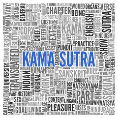 KAMA SUTRA Concept Word Tag Cloud Design