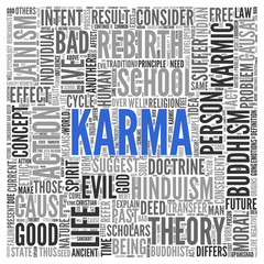 KARMA Concept Word Tag Cloud Design