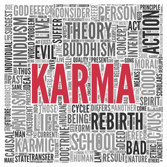 KARMA Concept Word Tag Cloud Design