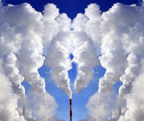 White smoke from the chimney