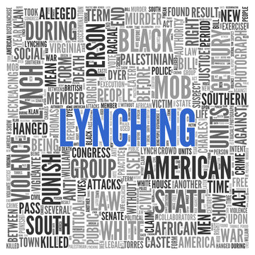 LYNCHING Concept Word Tag Cloud Design
