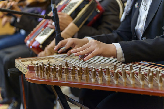 Arabian Qanun Musical Instrument Playing