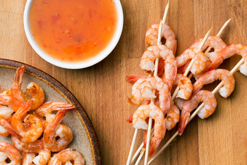 grilled prawns