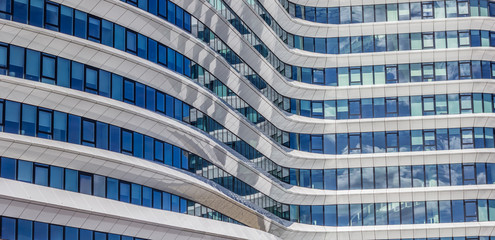 Panorama of a contemporary office building in Groningen