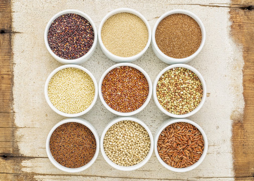 nine healthy, gluten free grains