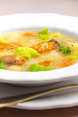potato soup with salmon