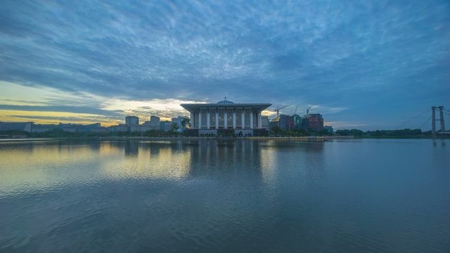 Time lapse of Sunrise At Iron Mosque