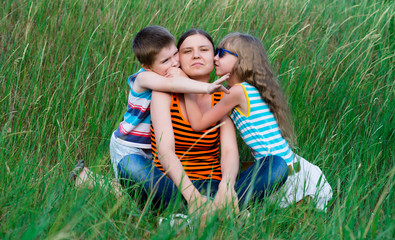 Fototapeta premium Beautiful young family