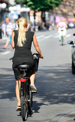 Woman on bike