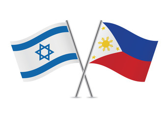 Philippines and Israel flags. Vector illustration.