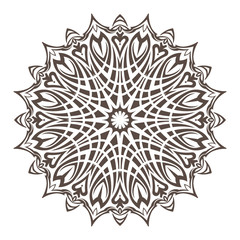 Abstract vector round lace design - mandala, decorative element