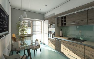 Modern Kitchen In Grey Colors 3