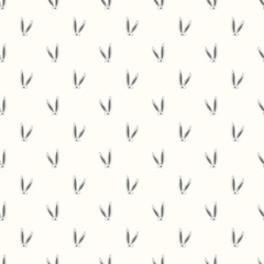 Seamless pattern with cute eared rabbits .