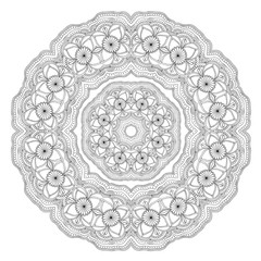 Round ornament. Ethnic mandala. Vector art
