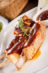 Delicious grilled pork ribs