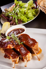 Delicious grilled pork ribs