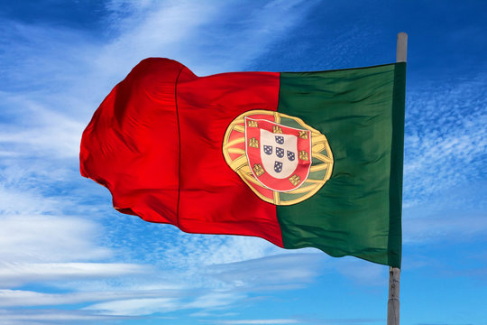 Portugal flag in wind