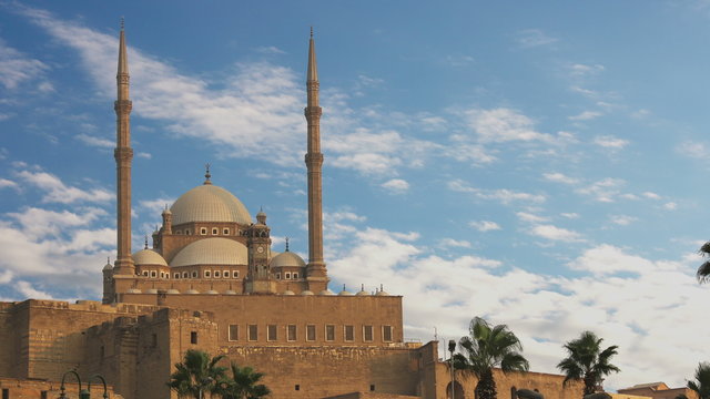 The Mosque of Muhammad Ali Pasha. Egypt. Time Lapse.