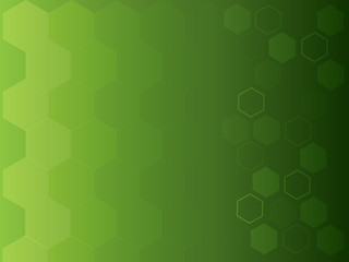 Abstract green hexagons background