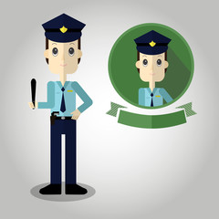 Police Mascot cartoon great for any use. Vector EPS10.