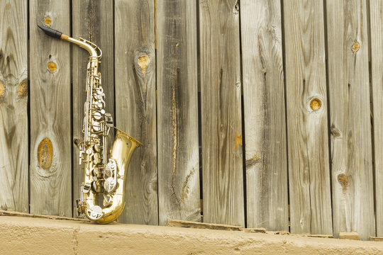 Saxophone Wooden fence