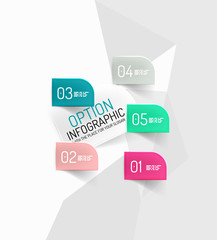 Colorful fresh sticker infographics