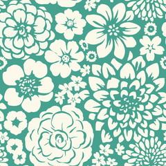 Seamless pattern with flowers