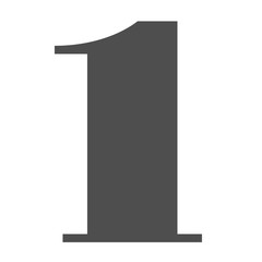 Vintage and retro numeric font number one for big posters etc