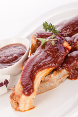 Delicious grilled pork ribs