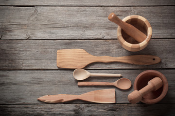 Kitchen wooden utensils