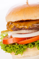 Cheeseburger with cole slaw