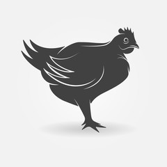 Broiler chicken vector logo or symbol
