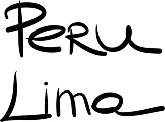Peru, Lima, hand-lettered