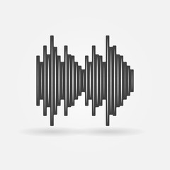 Soundwave black vector icon