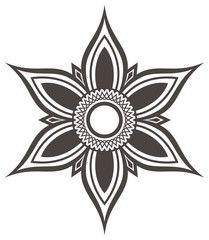 Vector flower icon siluet