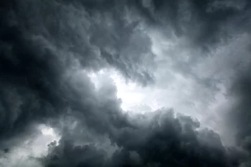 Afwasbaar Fotobehang Hemel Dramatische Wolken Achtergrond