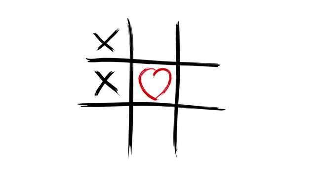Tic Tac Toe - Love wins - alpha channel included