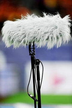 Big microphone on sport arena