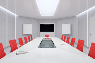 Modern Meeting Room. 3d Illustration.
