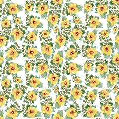 Obraz premium Floral colorful spring flowers seamless pattern background