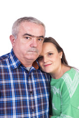 Fototapeta premium Portrait of happy daughter and father