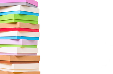brightly colored boxes for gifts