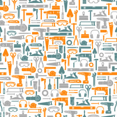 Construction tools seamless pattern