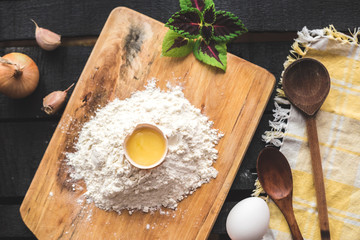 the blank recipe book with italian spaghetti