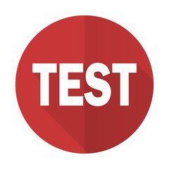 test red flat icon