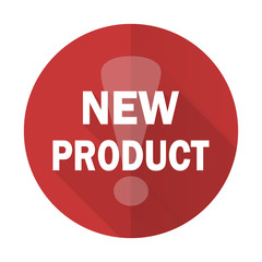 new product red flat icon